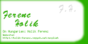 ferenc holik business card